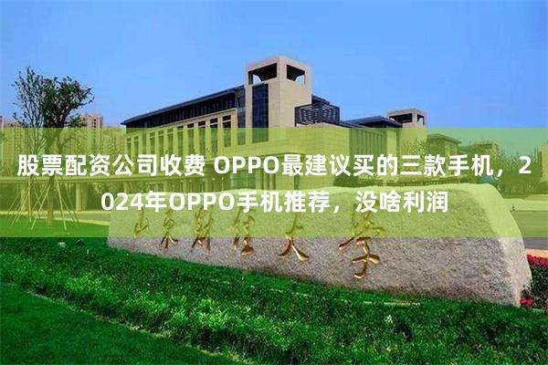 股票配资公司收费 OPPO最建议买的三款手机，2024年OPPO手机推荐，没啥利润